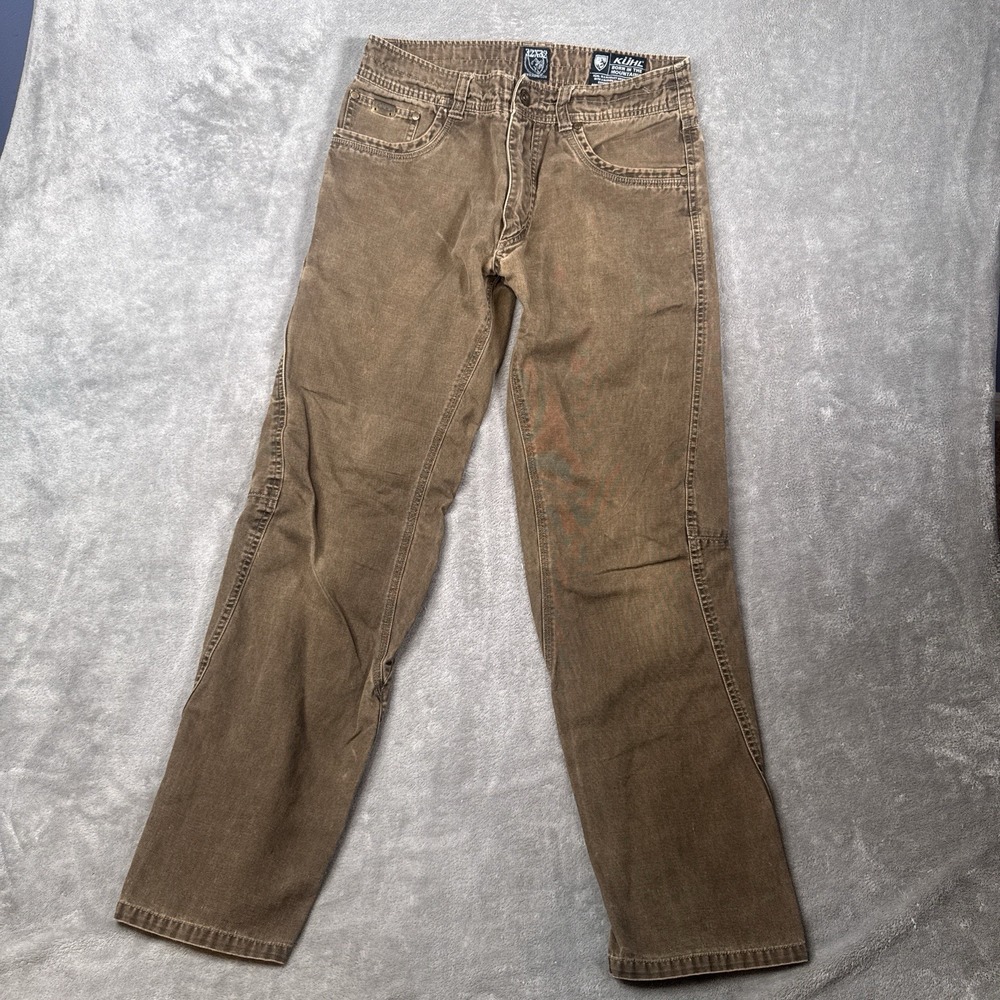 Kuhl Pants Mens 32x32 Brown Vintage Patina Dye Cotton Kanvas Outkast Outdoors